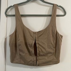 Corset style cropped tank